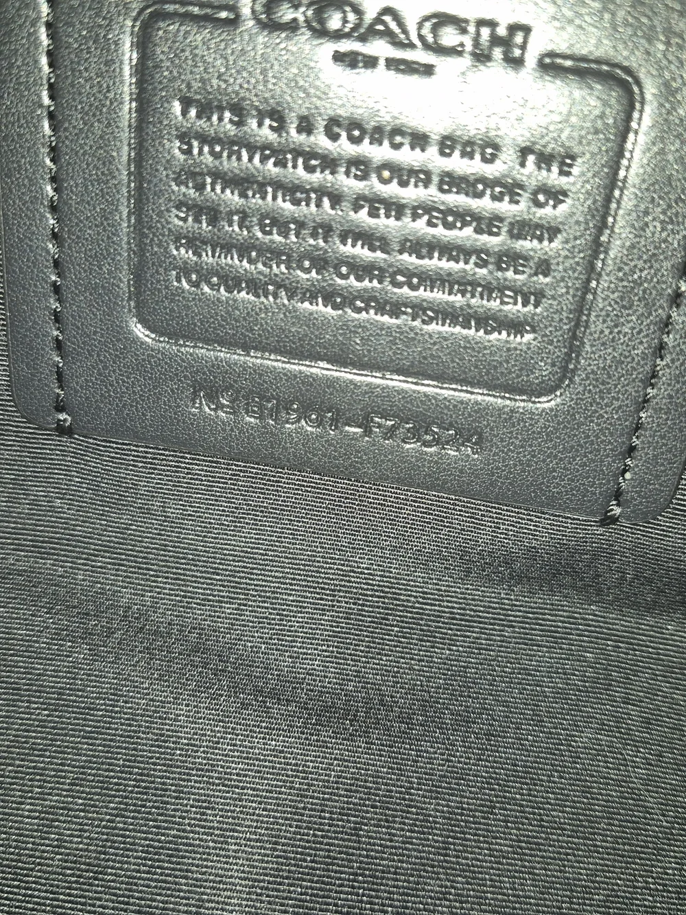 Coach Black Pebbled Leather Work Briefcase with Silver-Tone Hardware